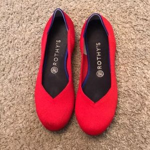 Women’s rothy’s red flat. Super cute hardly worn